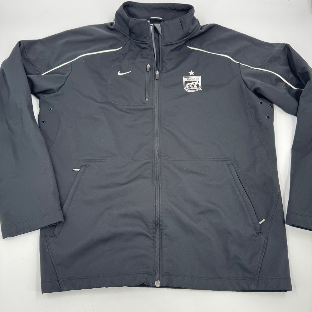 Nike FC Portland Academy Soccer Jacket Black Full Zip Mens XL Athletic Track Top